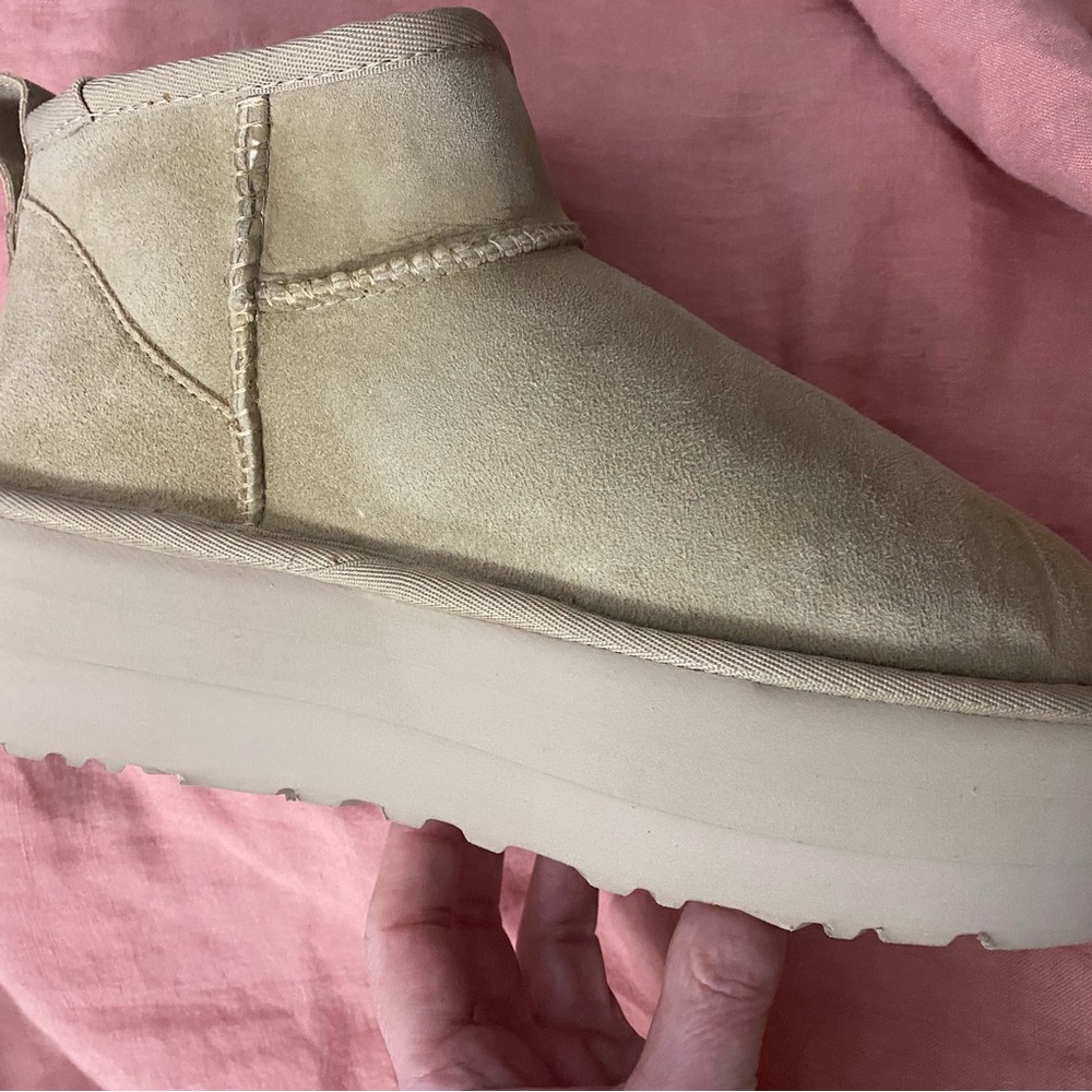 UGG Cream Platform Ankle Booties - image 2